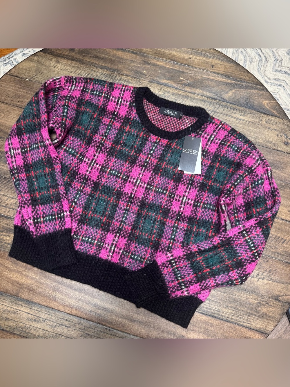 Ralph Lauren Black Label | Plaid Wool Blend Sweater